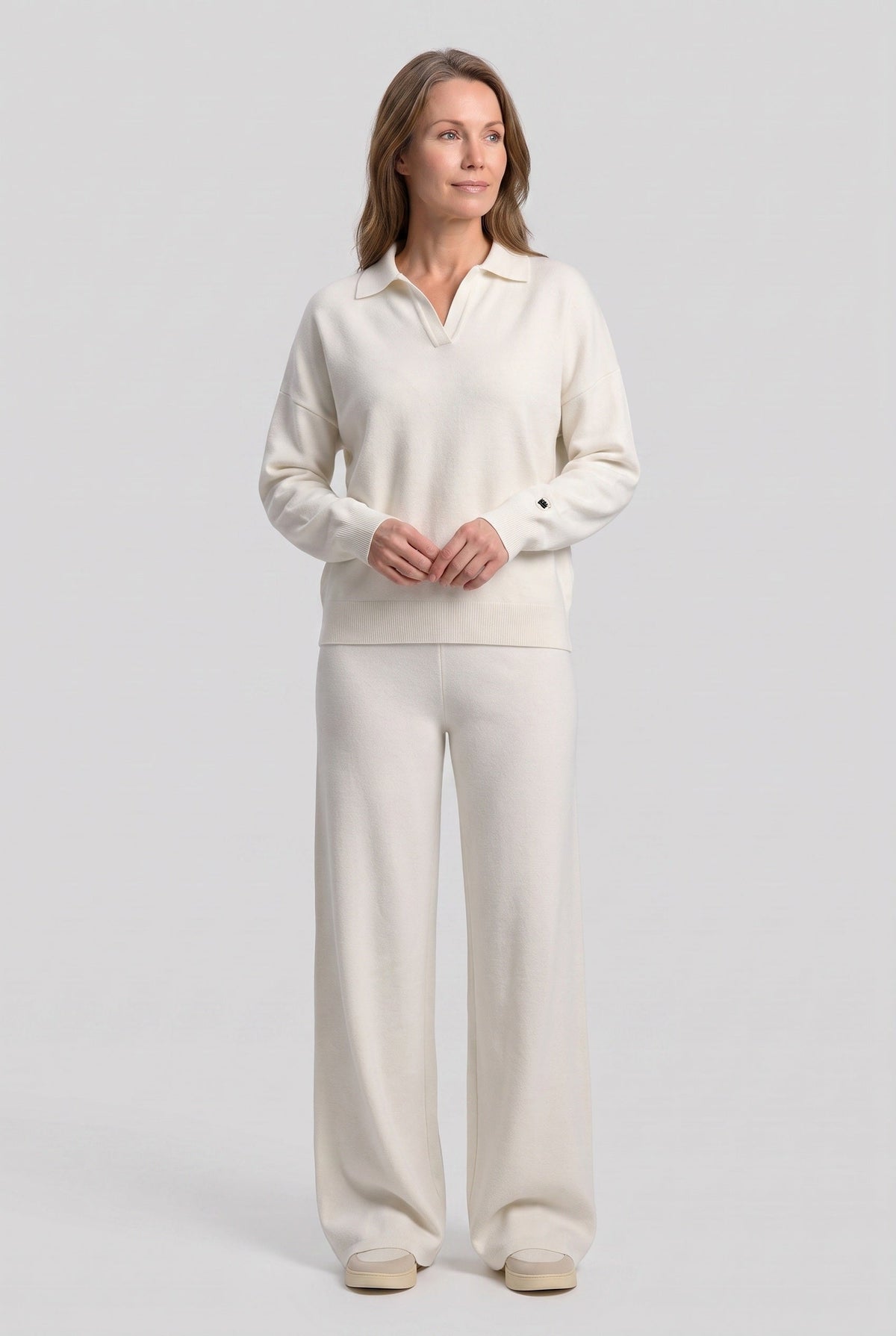 Women's Polo Knit Lounge Set
