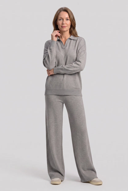 Women's Polo Knit Lounge Set