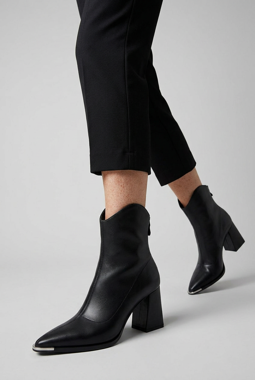 Women's Pointed Block Heel Boots