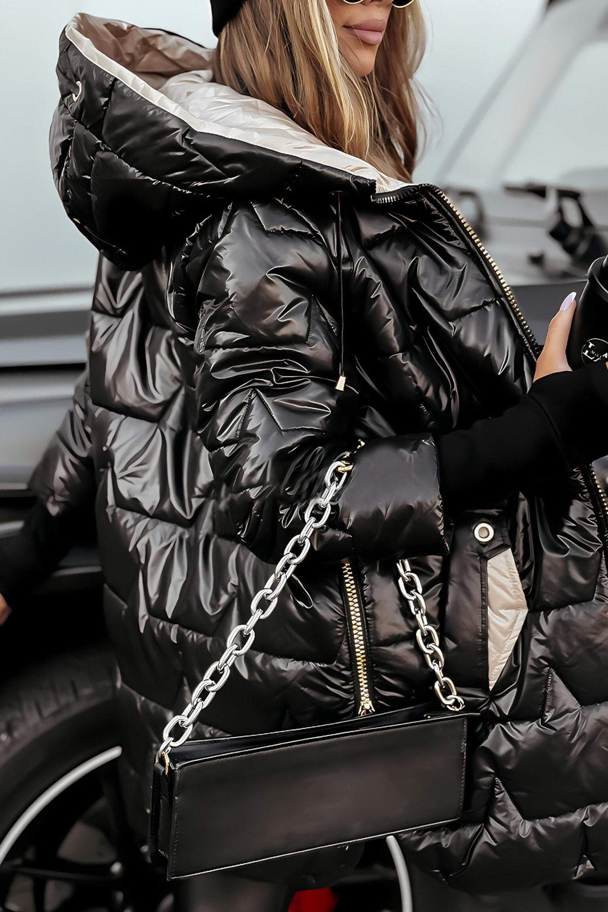 Women's Hooded Longline Puffer Coat