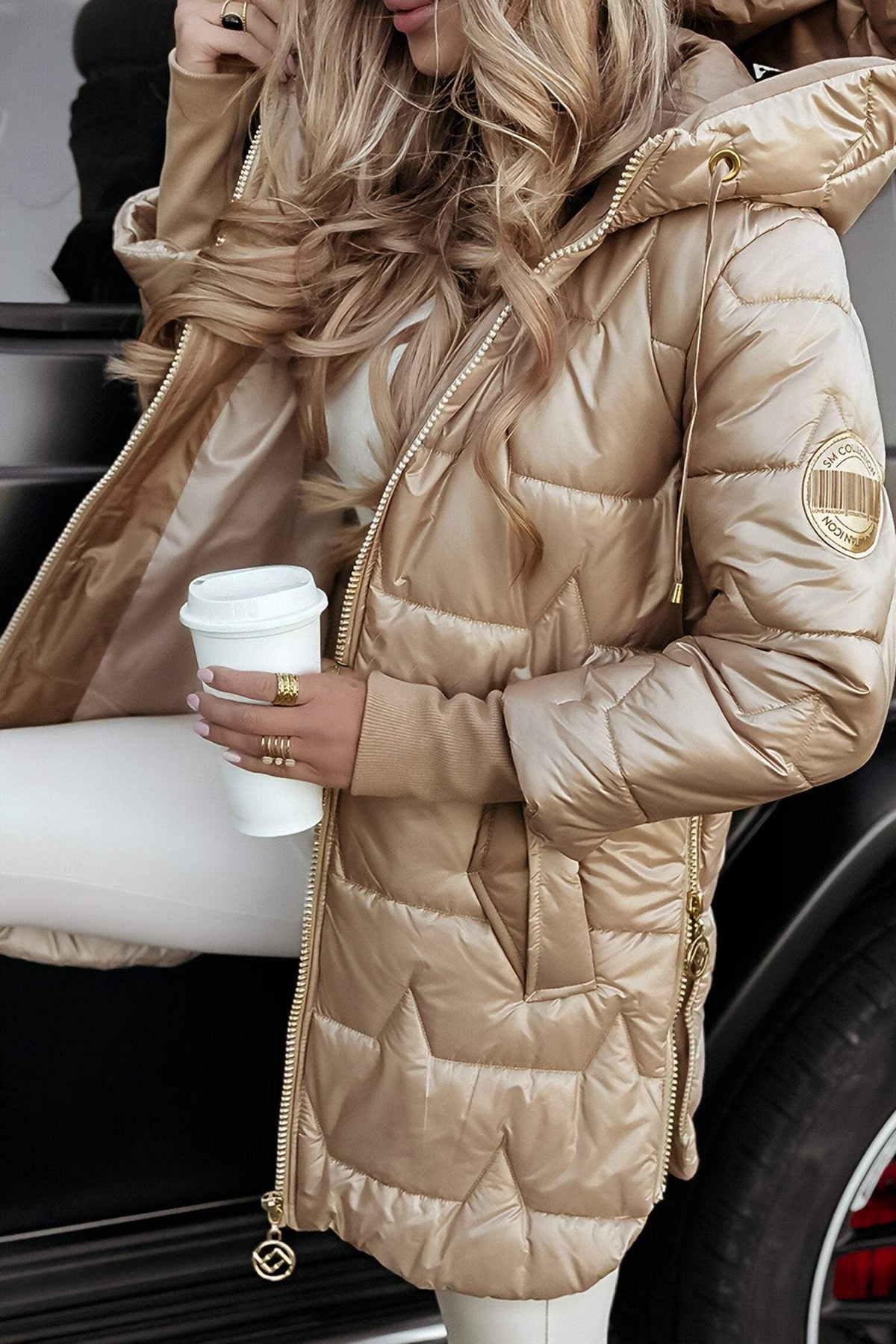 Women's Hooded Longline Puffer Coat