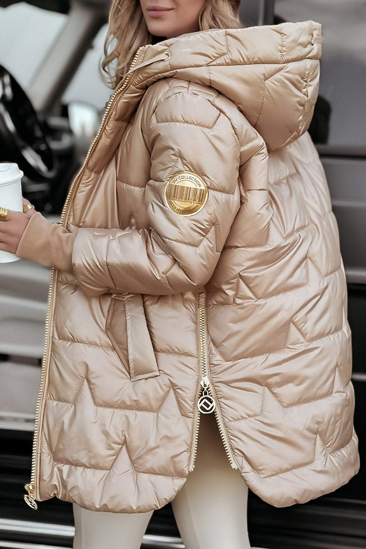 Women's Hooded Longline Puffer Coat