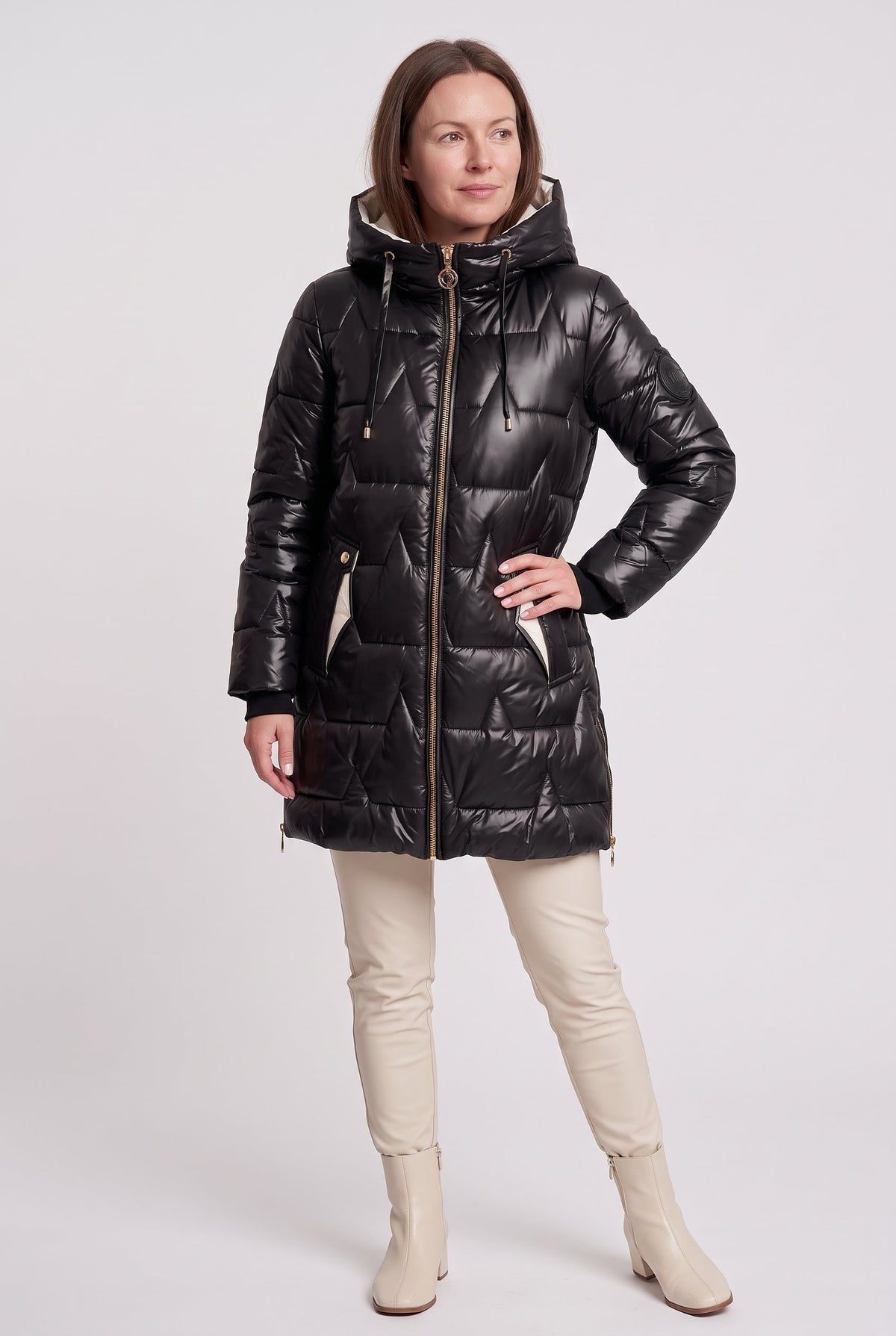 Women's Hooded Longline Puffer Coat