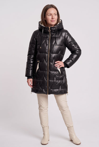 Women's Hooded Longline Puffer Coat