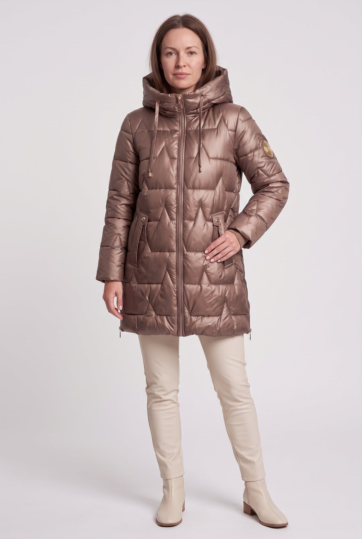 Women's Hooded Longline Puffer Coat