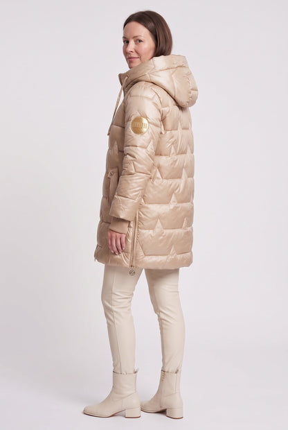 Women's Hooded Longline Puffer Coat