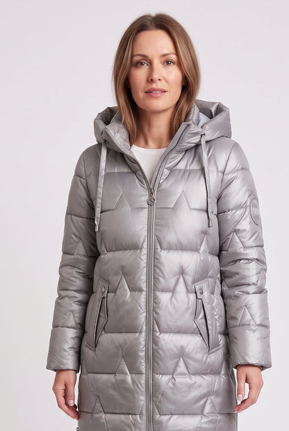 Women's Hooded Longline Puffer Coat