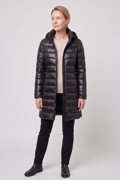 Women's Hooded Longline Puffer Jacket