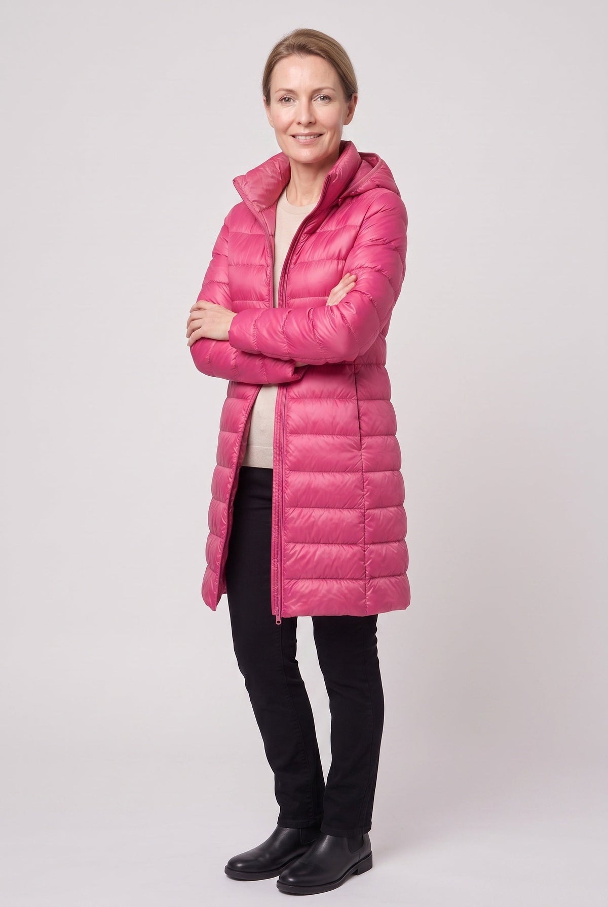 Women's Hooded Longline Puffer Jacket