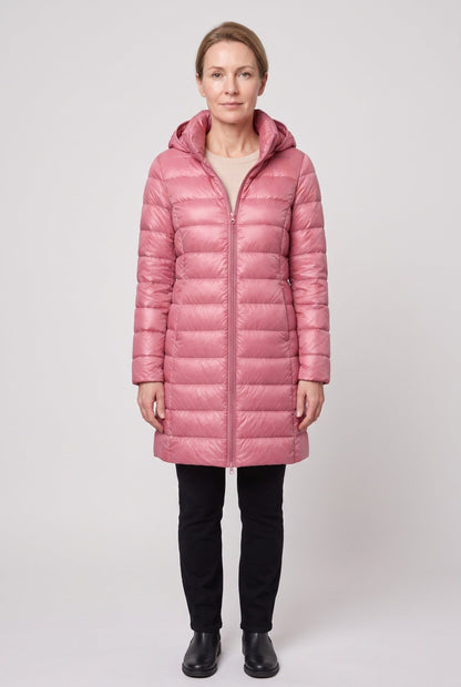 Women's Hooded Longline Puffer Jacket