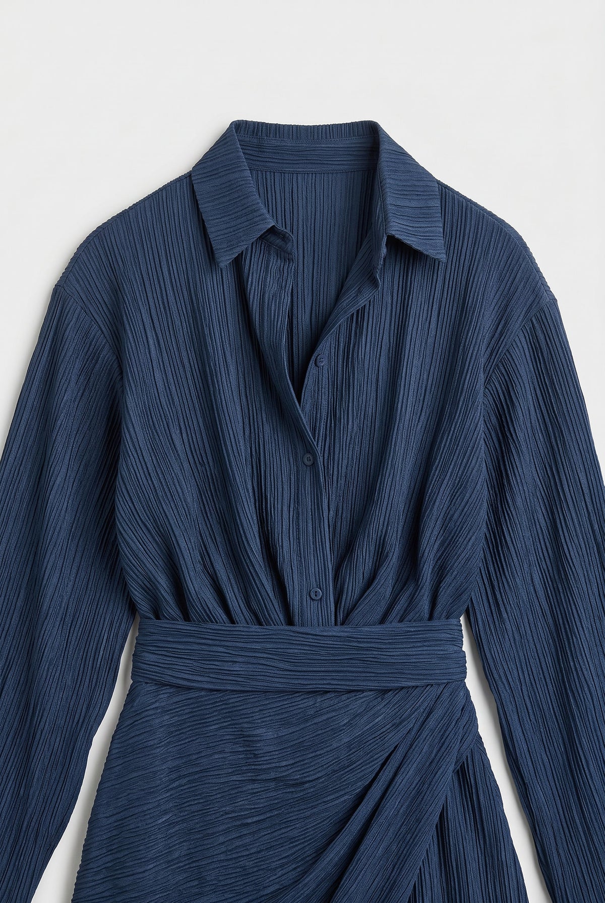 Women's Ribbed Shirt Skirt Set