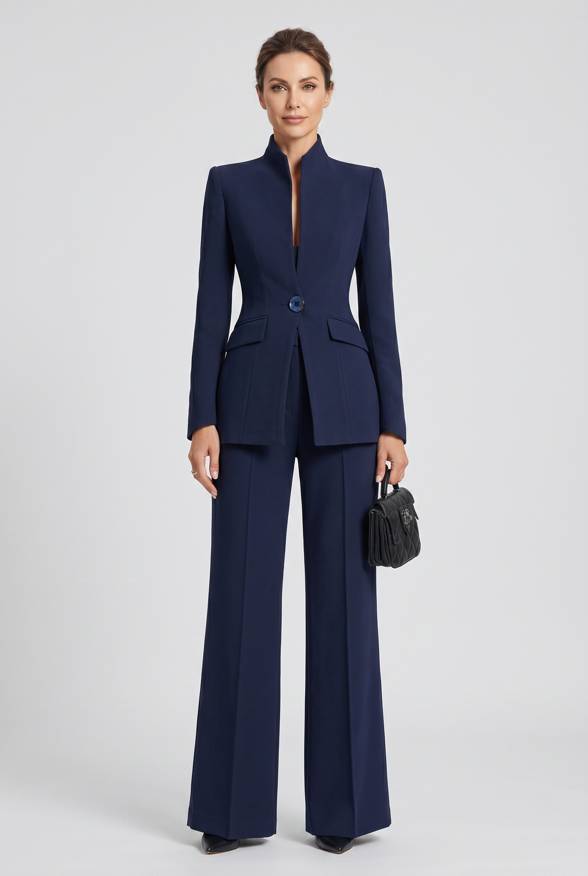 Women's High Neck Trouser Set