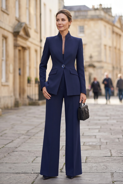 Women's High Neck Trouser Set