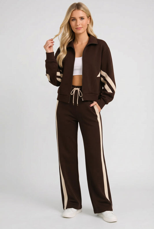 Women's Zip Front Tracksuit Set