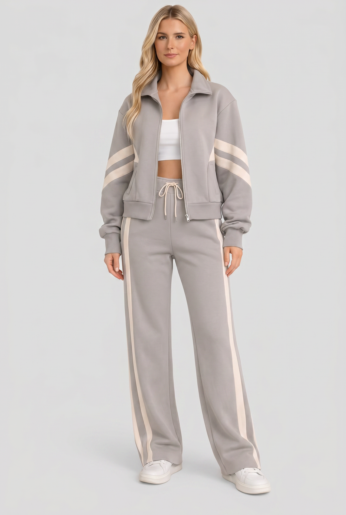 Women's Zip Front Tracksuit Set