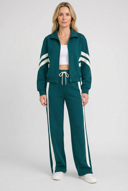 Women's Zip Front Tracksuit Set