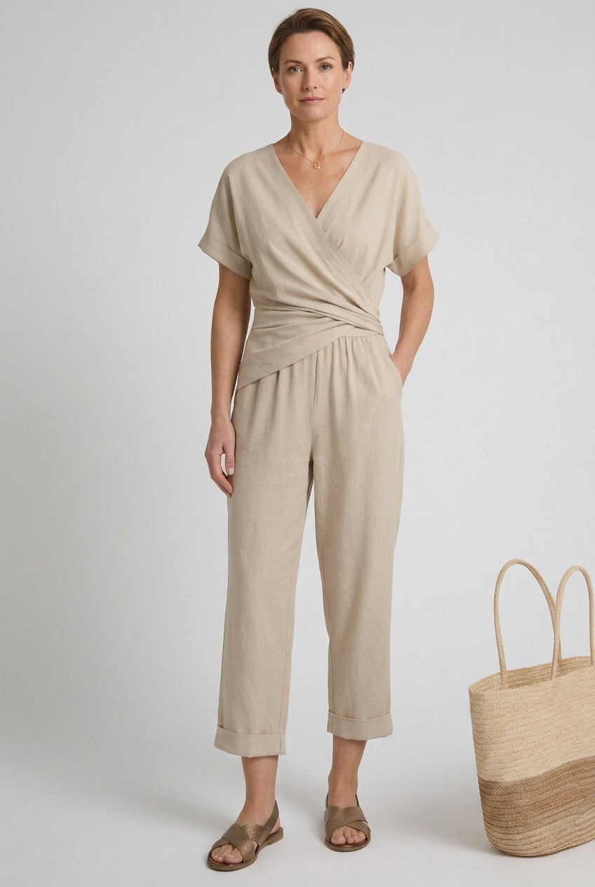 Women's Casual Wrap Summer Set