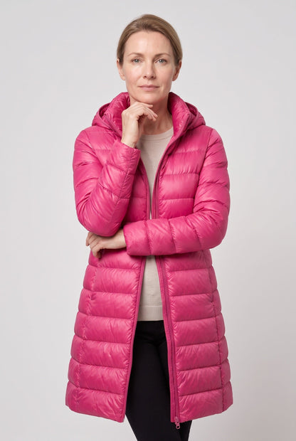 Women's Hooded Longline Puffer Jacket