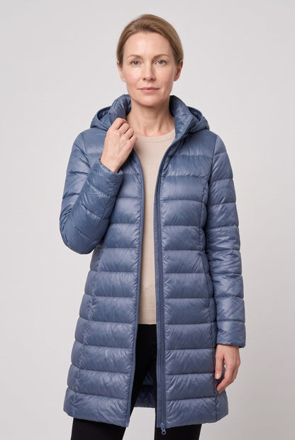 Women's Hooded Longline Puffer Jacket