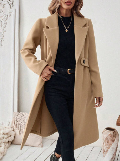 Women's Tailored Belted Wool Coat