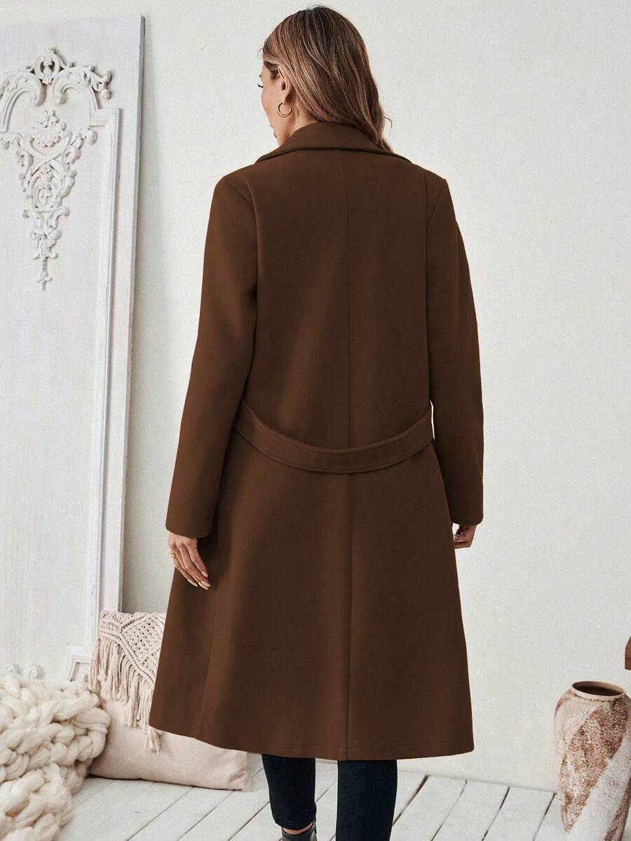 Women's Tailored Belted Wool Coat