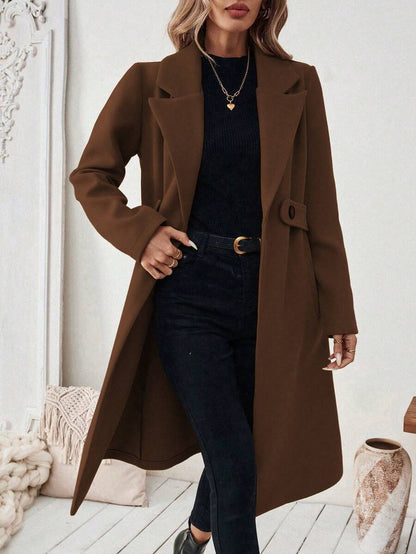 Women's Tailored Belted Wool Coat