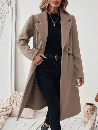Women's Tailored Belted Wool Coat