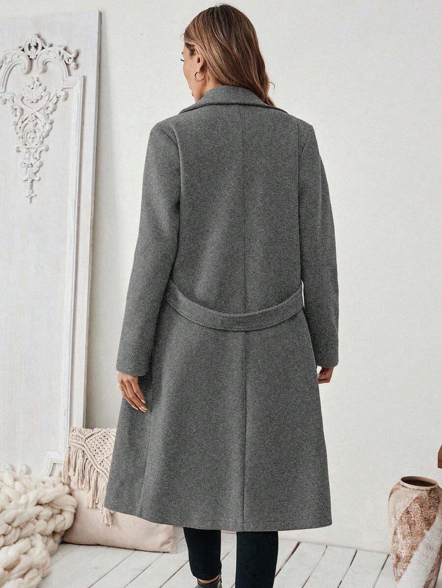 Women's Tailored Belted Wool Coat