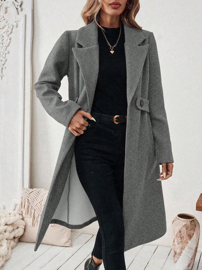 Women's Tailored Belted Wool Coat
