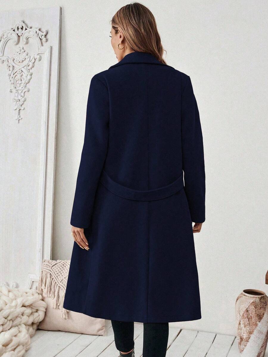 Women's Tailored Belted Wool Coat