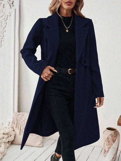 Women's Tailored Belted Wool Coat