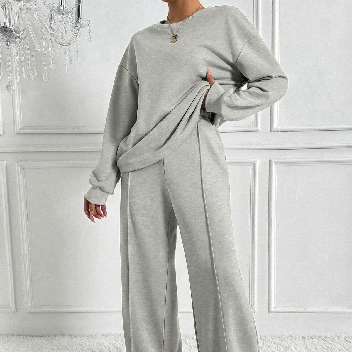 Women's Drop Shoulder Trouser Set