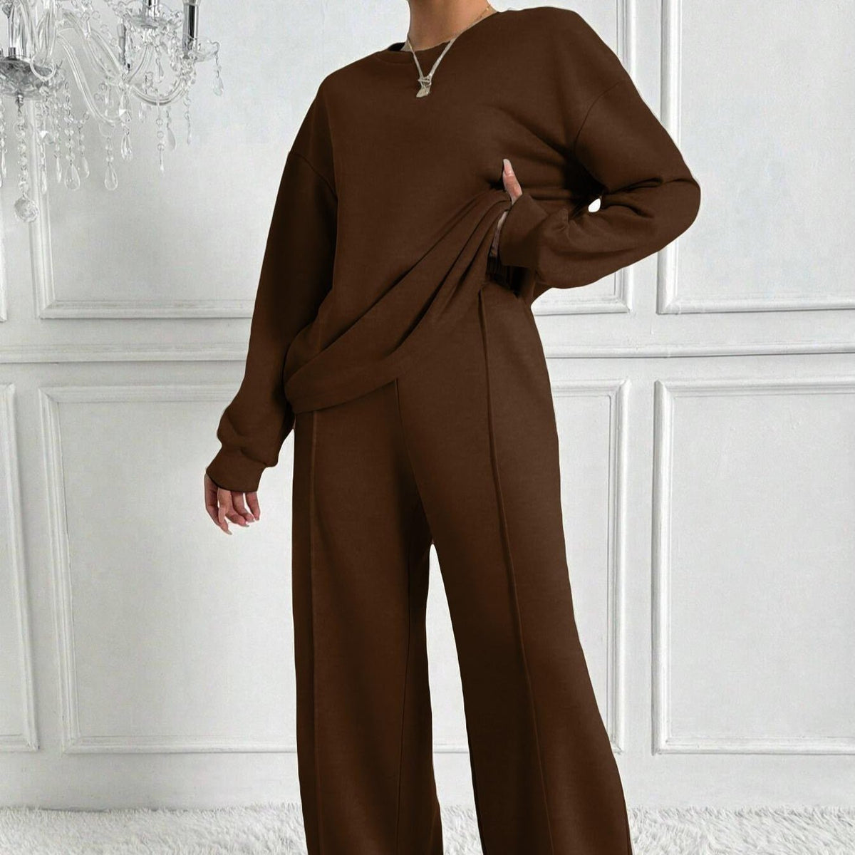 Women's Drop Shoulder Trouser Set