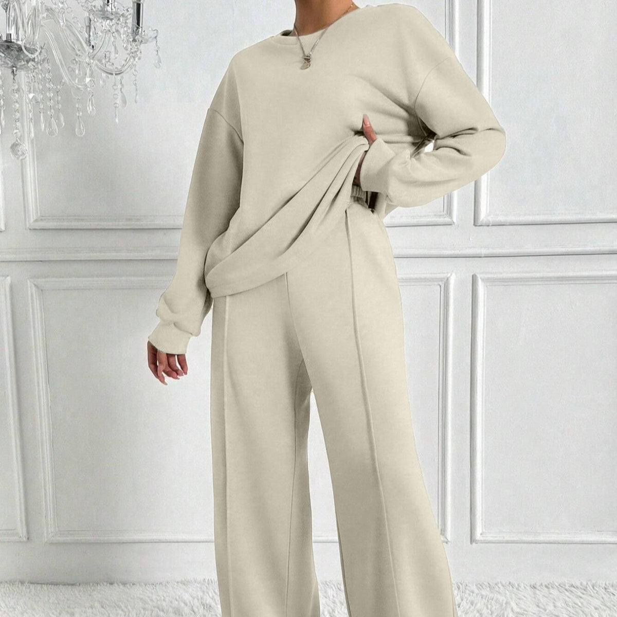Women's Drop Shoulder Trouser Set