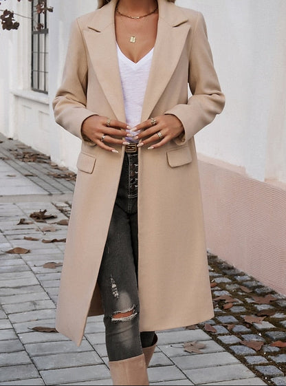 Women's Tailored Long Wool Coat