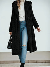 Women's Long Hooded Teddy Coat