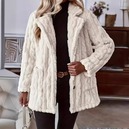 Women's Cosy Teddy Cable Coat